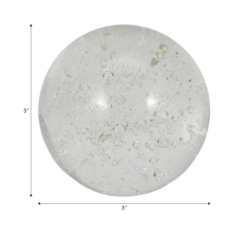 Clear 3" Glass Crystal Ball