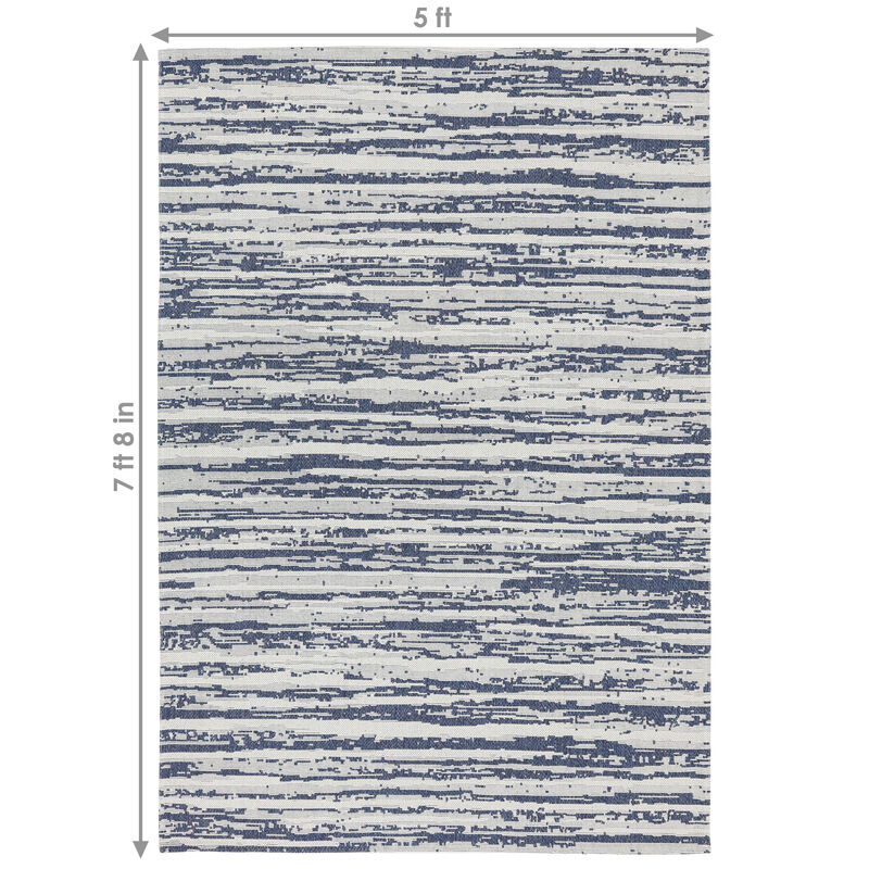 Sunnydaze Allusive Boundaries Indoor Area Rug - Midnight - 5 ft x 7 ft