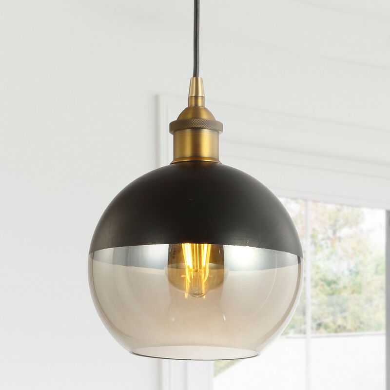Nixon Adjustable Drop Globe Metal/Glass LED Pendant