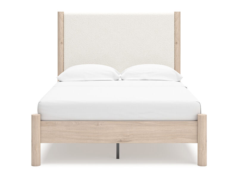 Cadmori Two-tone Full Upholstered Panel Bed