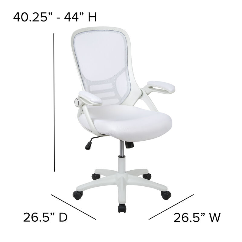 Porter High Back   Mesh Ergonomic Swivel Office Chair with Frame and Flip-up Arms