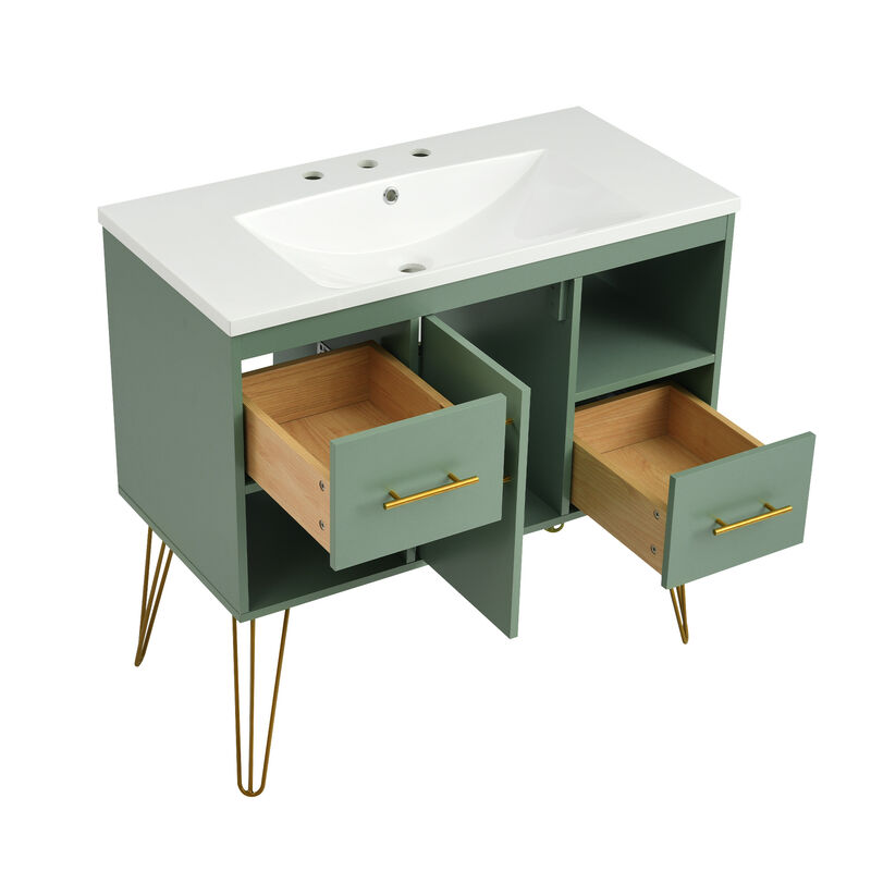 Merax 36'' Bathroom Vanity with Resin Sink