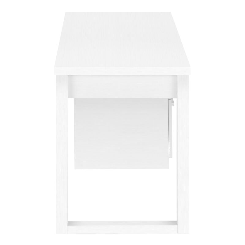 Monarch Specialties I 7690 Computer Desk, Home Office, Laptop, Left, Right Set-up, Storage Drawers, 48"L, Work, Laminate, White, Contemporary, Modern