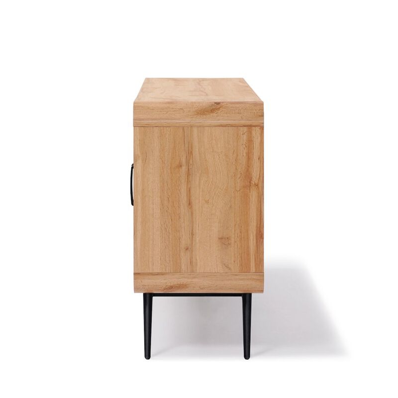 LuxenHome 4-Door with Soft Close 63-Inch Wide Sideboard Server Cabinet