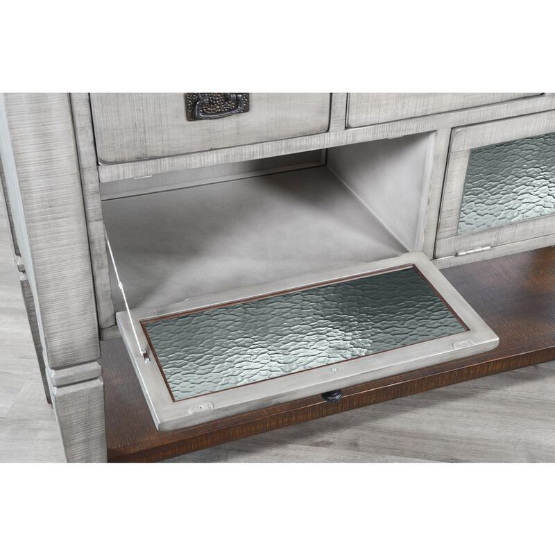 Sunny Designs Homestead Hills Alpine Grey Wood Server