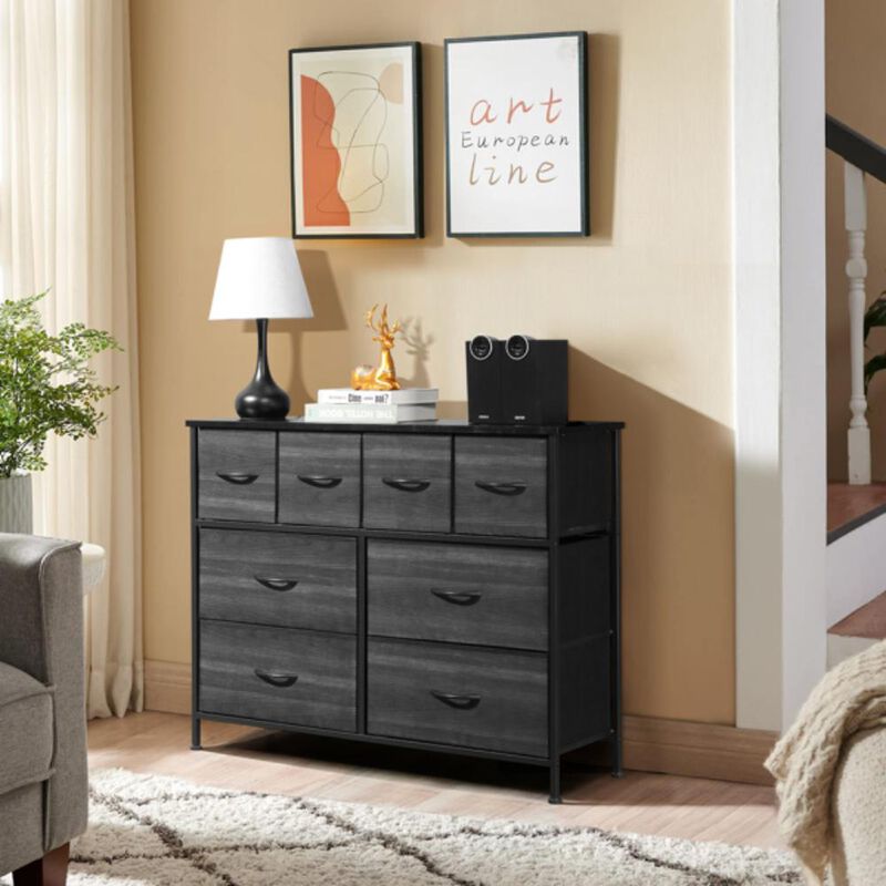 8-Drawer Storage Cabinet 4 Large & 4 Small Drawers for Organized Bedroom or Office Storage