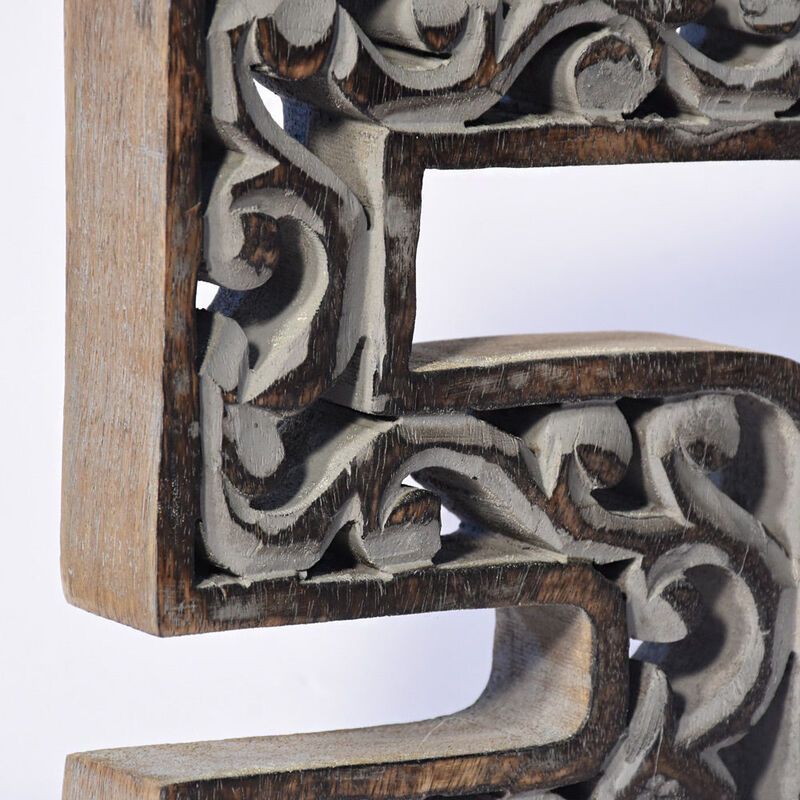 Vintage Gray Handmade Eco-Friendly "5" Numeric Number For Wall Mount & Table Top Décor