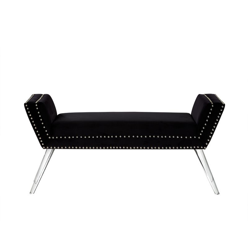 Inspired Home Janelle Velvet Bench