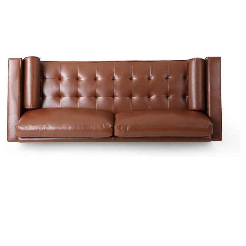 Merax Solid Wood Frame PU Fabric Sofa Couch