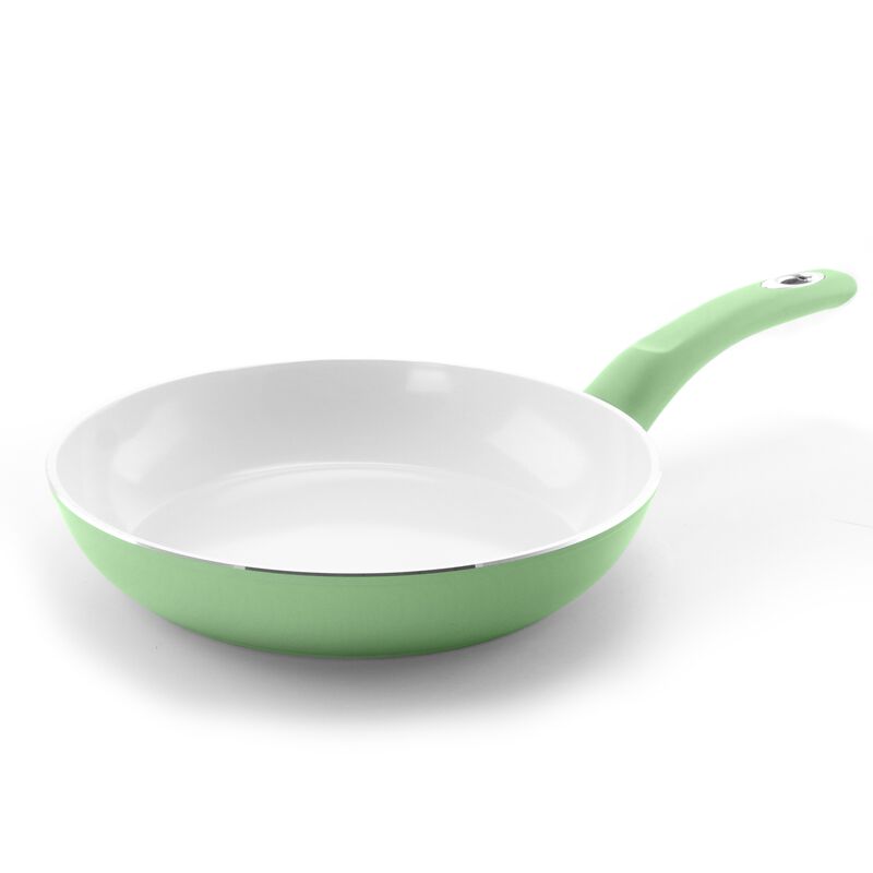 Gibson Home Plaza Cafe 7 Piece Essential Core Aluminum Cookware Set in Mint