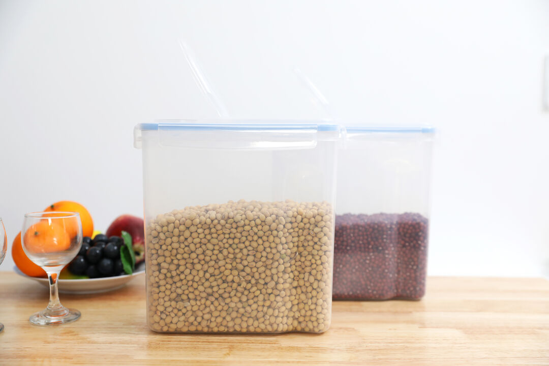 Set of 2 Large BPA-Free Plastic Food Cereal Containers, Airtight Spout Lid