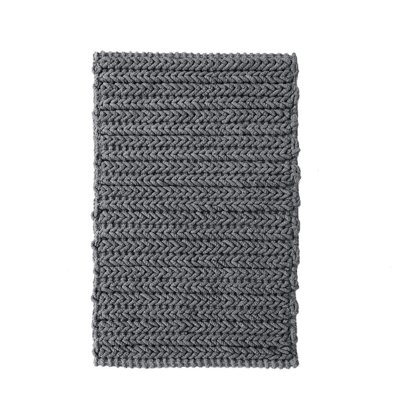 Gracie Mills Minnie Solid Cotton Chenille Chain Stitch Rug - 17x24"