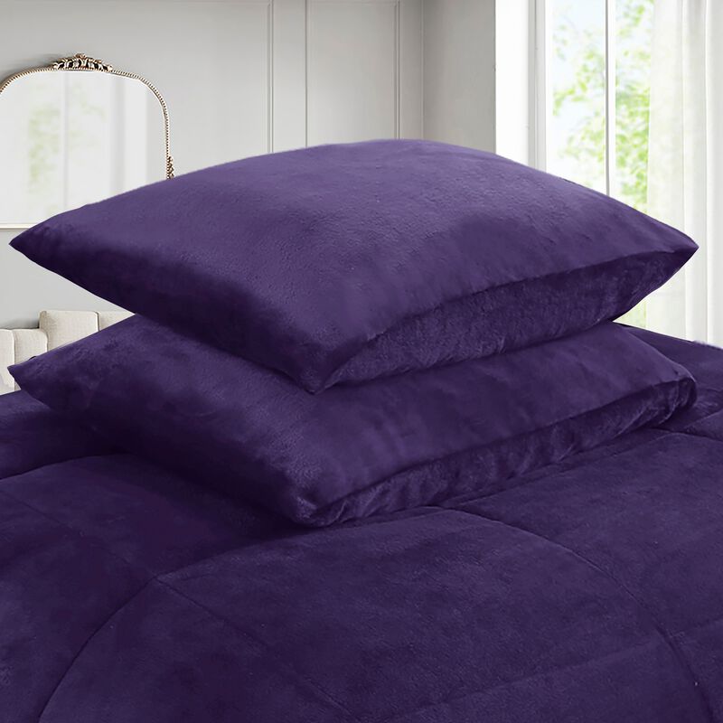 MarCielo 3 Piece Soft Micromink Fluffy Ultra Cozy Sherpa Comforter Set