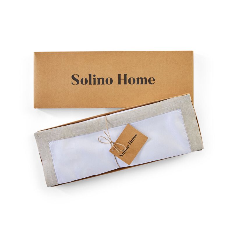Solino Home 100% Pure Linen Placemats 14 x 19 Inch Set of 4 | Classic
