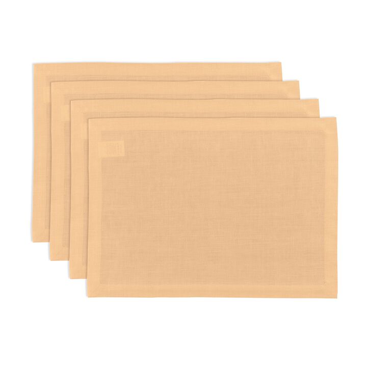 Solino Home 100% Pure Linen Placemats 14 x 19 Inch Set of 4 | Fete