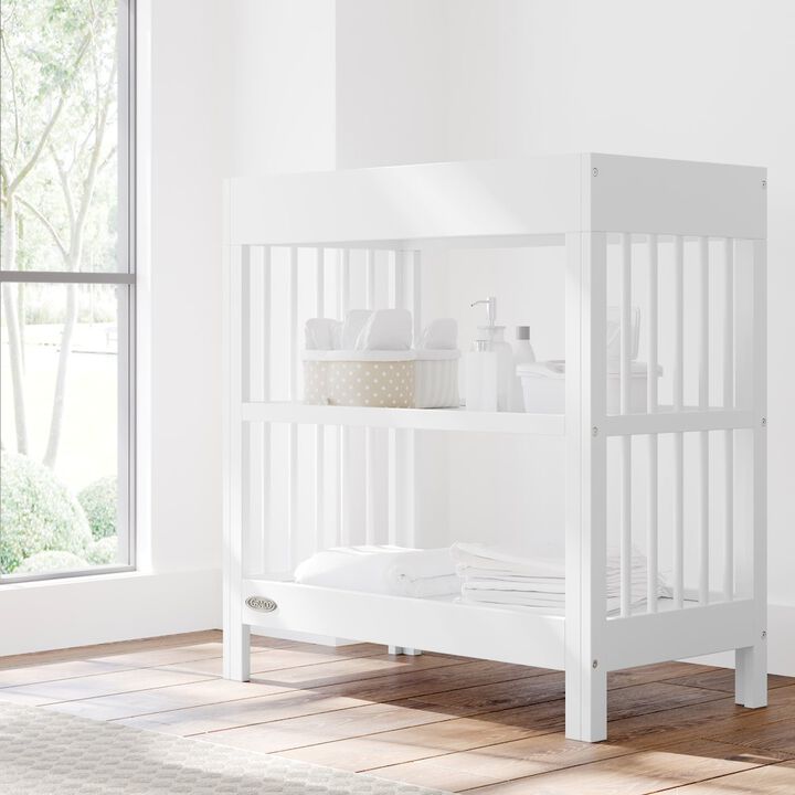 Graco Teddi Changing Table with Water-Resistant Changing Pad - White