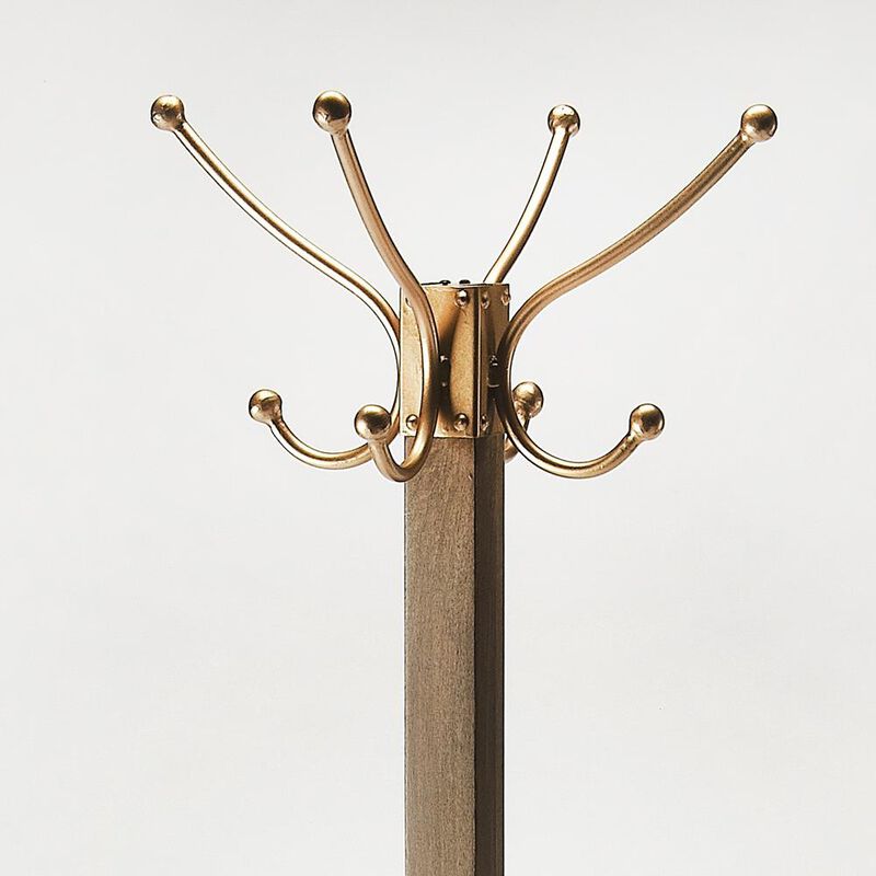 Wood and Gold Coat Rack, Belen Kox