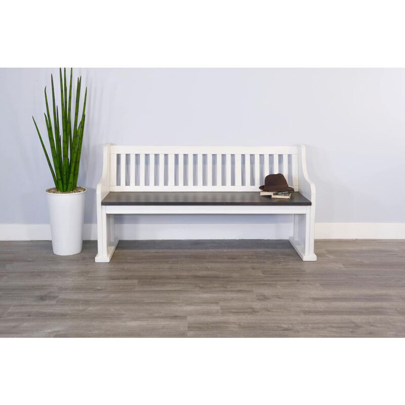 Sunny Designs Carriage House Bench with Back