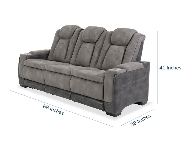 Next-Gen DuraPella Slate Dual Power Reclining Sofa