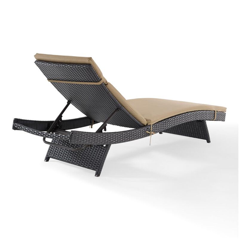 Crosley Furniture Biscayne Outdoor Wicker Chaise Lounge Mocha/Brown