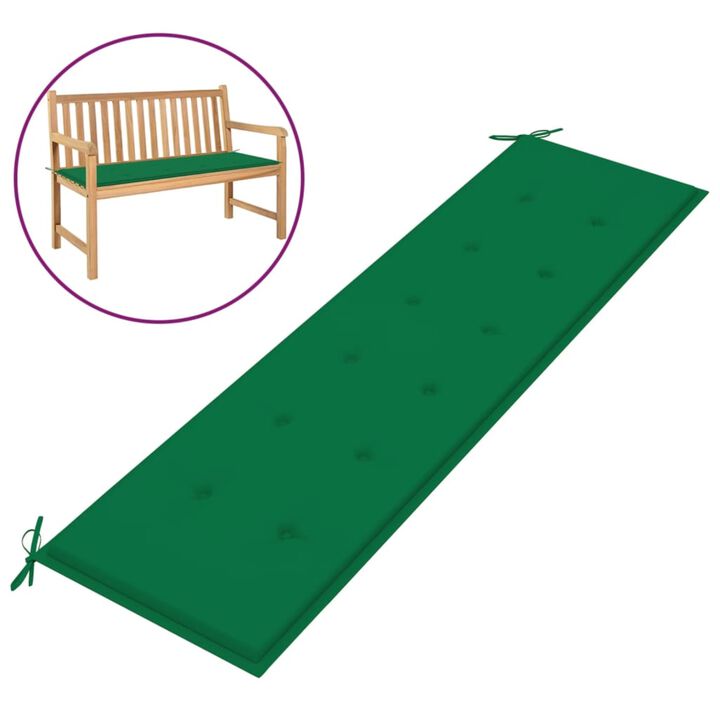 vidaXL Garden Bench Cushion Green 70.9"x19.7"x1.2"