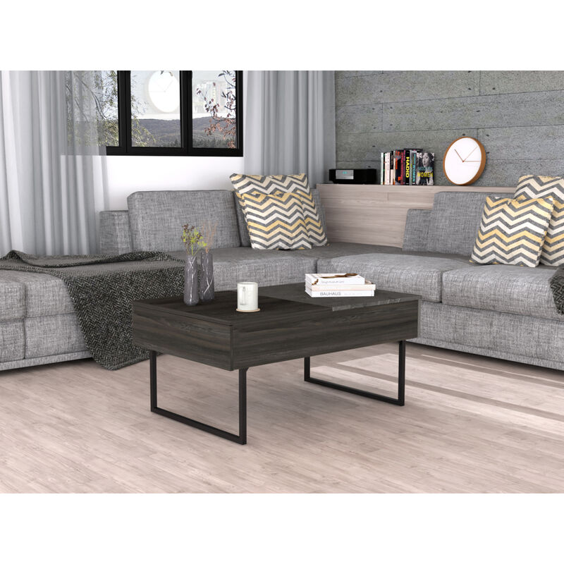 Beyond Lift Top Coffee, Two Legs, One Drawer - Espresso Onyx
