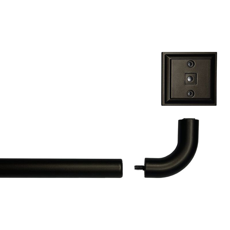 BlackOut Room Darkening Curtain Rod Set, Two Mounting Options, Adjustable length from 28" to 48"