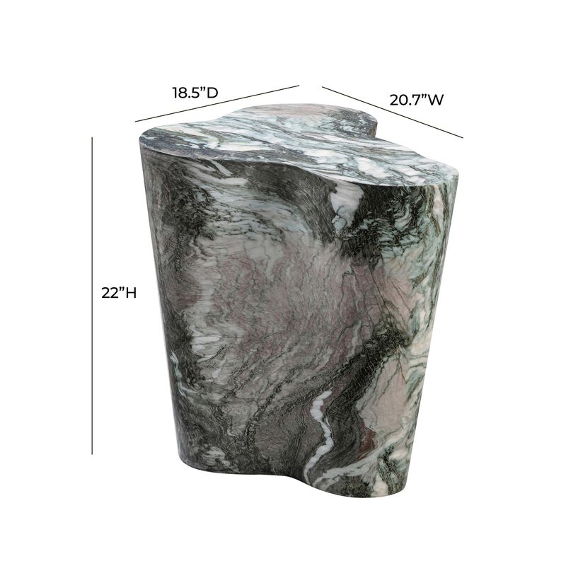 Slab Marble Tall Side Table