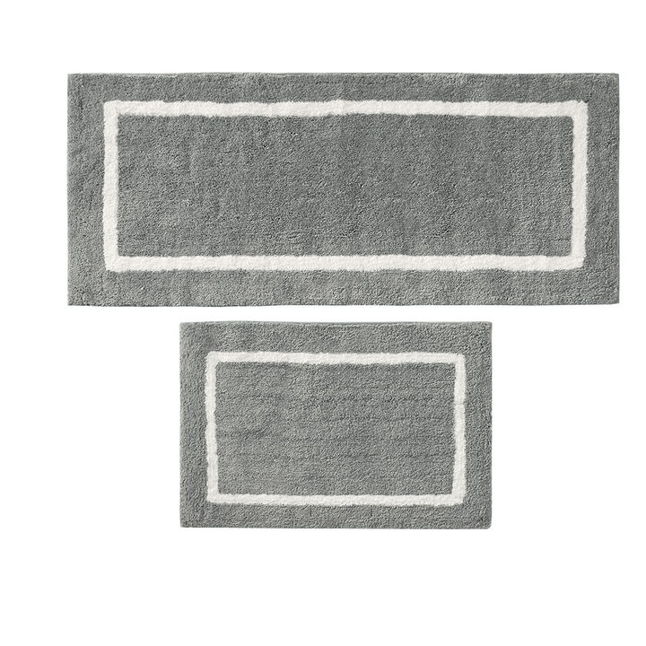 Gracie Mills Deanne Geometric Reversible Tufted Microfiber Bath Rug - 24x60"