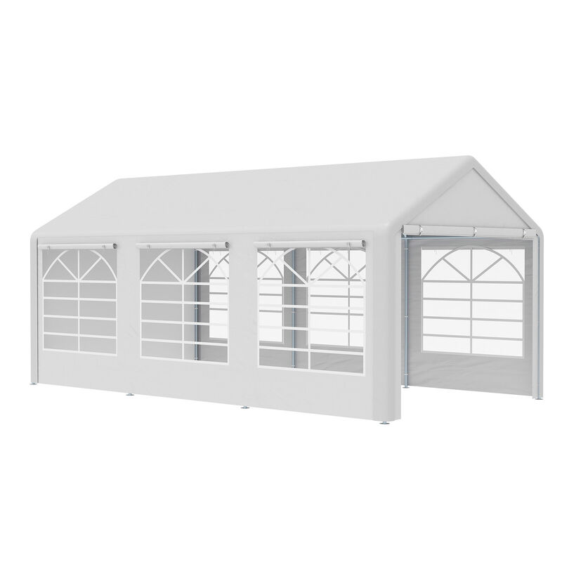 10' x 20' Gazebo Canopy, Carport & Party Tent with 4 Removable Side Walls