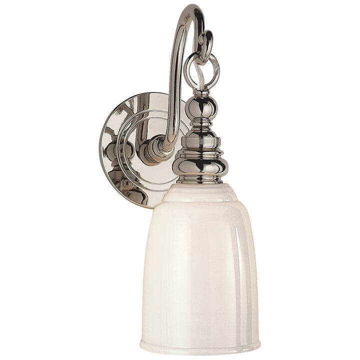 Boston Loop Arm Sconce in Polished Nickel