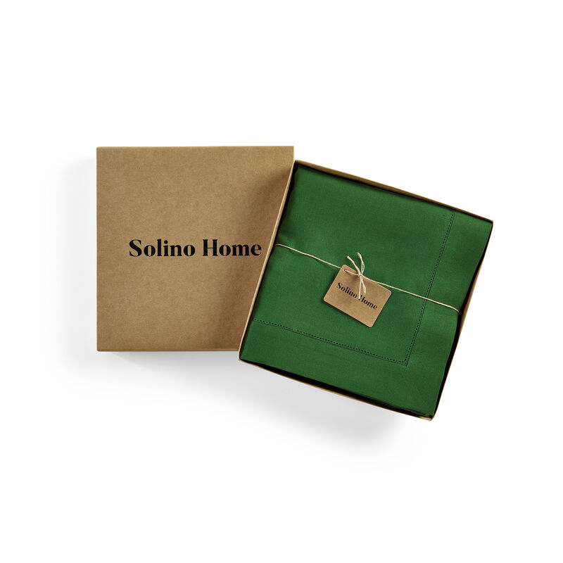 Solino Home 100% Pure Linen Tablecloth | Classic Hemstitch