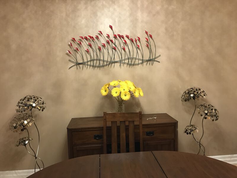 Dandelion's Dance Metal Sculpture Original Artwork
