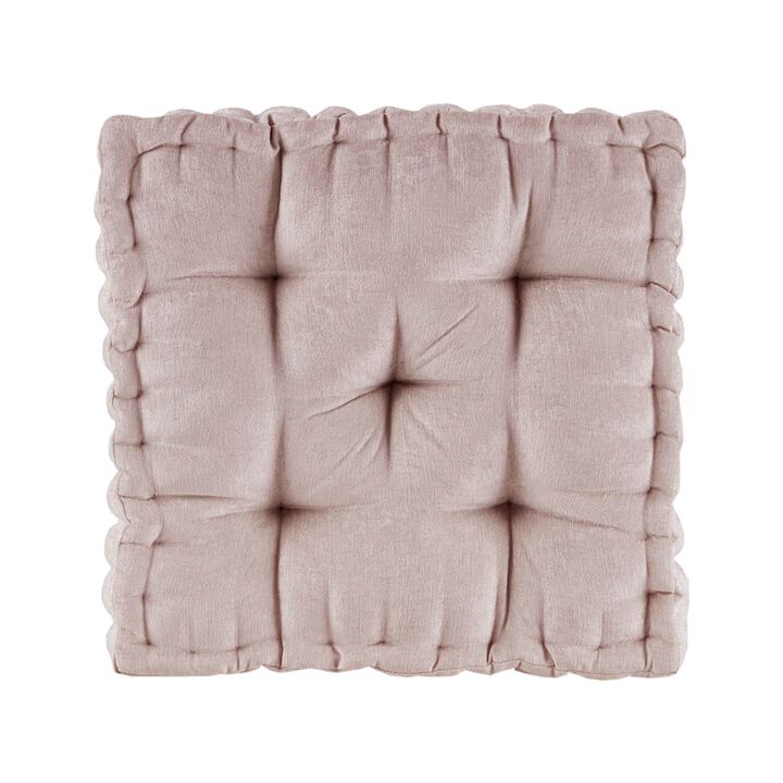 Gracie Mills Elara Textured Poly Chenille Square Floor Pillow Cushion