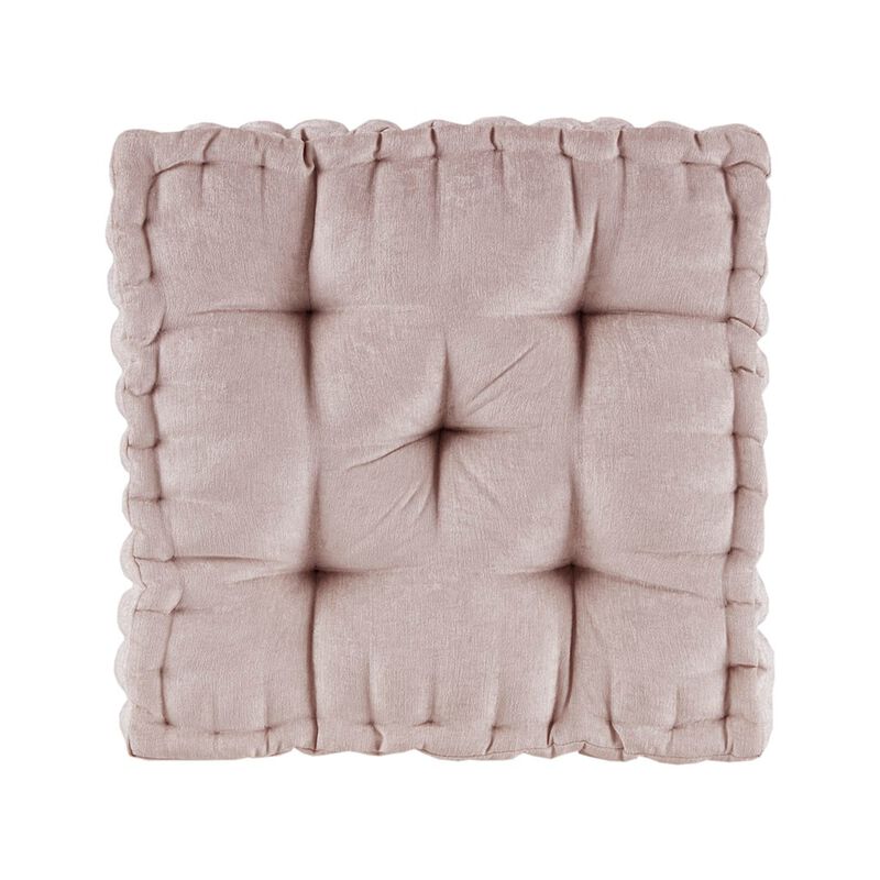 Gracie Mills Elara Textured Poly Chenille Square Floor Pillow Cushion