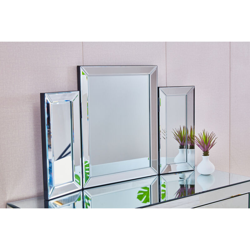 W 31 Inch X H 20 Inch Mountain Shaped Folding Vanity Mirror Widely Used In Homes And Offices