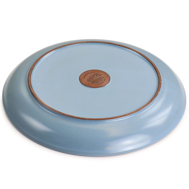 Gibson Elite Dumont 4 Piece Terracotta 10.8in Dinner Plate Set in Light Blue