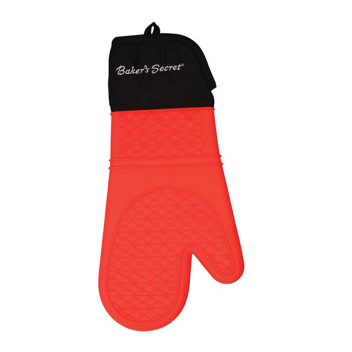 Baker's Secret Anti-Slip Oven Glove, Silicone Waterproof Kitchen Glove, Kitchen Essentials
