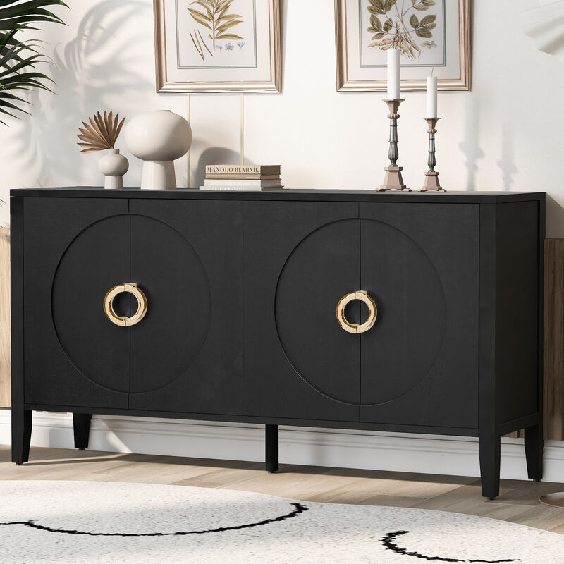 Merax Sophisticated Fir Veneer Sideboard Storage Cabinet