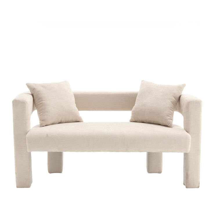 Merax Modern Chenille Loveseat Sofa
