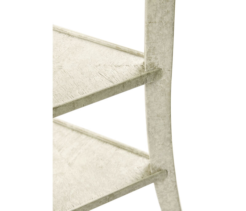 Whitewash Trefoil Side Table