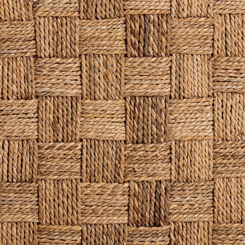bali & pari Sabit Bohemian Seagrass and Mahogany Wood Dining Chair