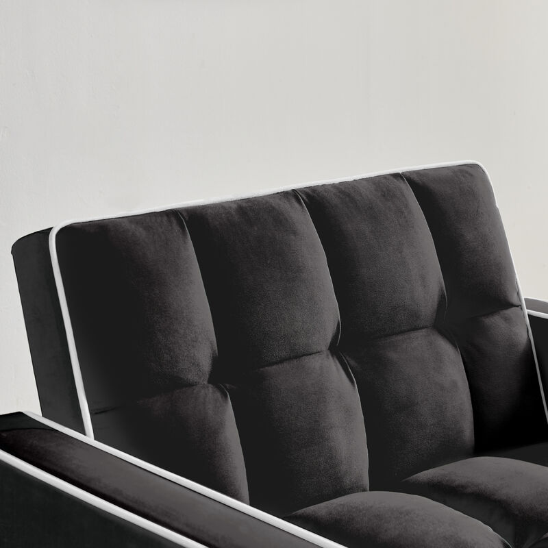 Adjustable Sofa Bed Chair: Black Futon Recliner