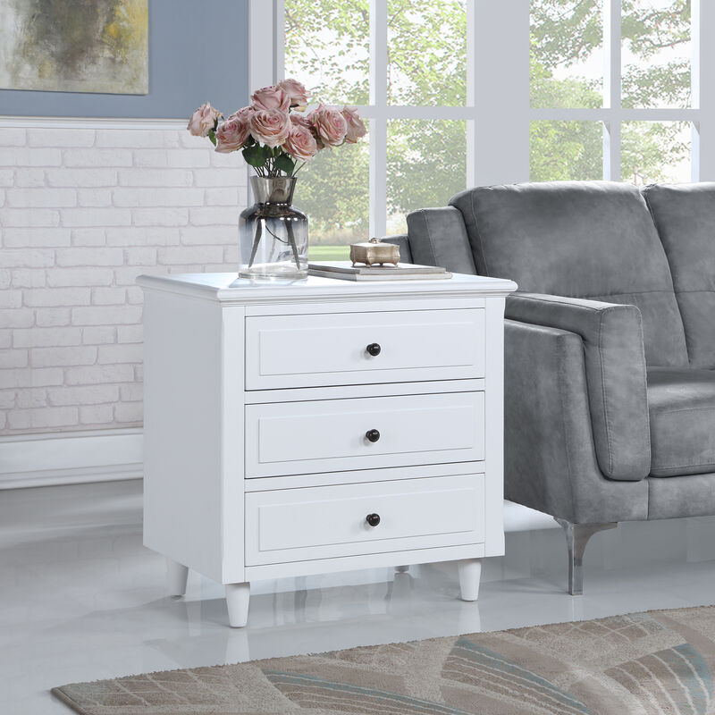 Streamdale 3-Drawer Nightstand Storage Wood Cabinet