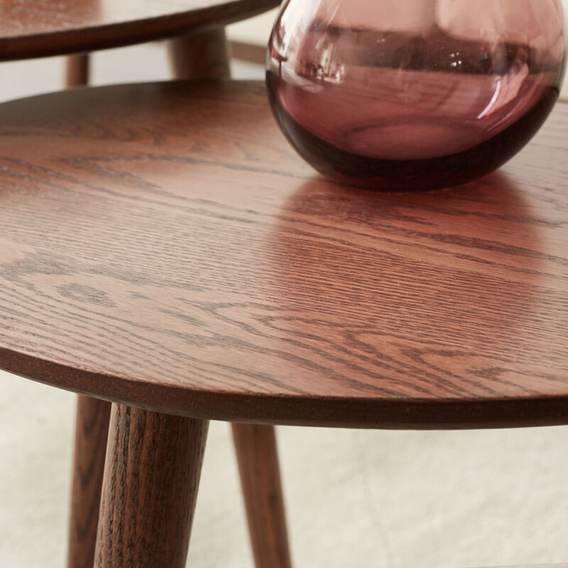 Solid Oak Wood Coffee Table - Easy Assembly