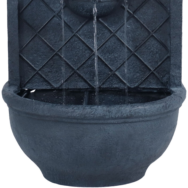 Sunnydaze Messina Polystone Outdoor Wall Fountain