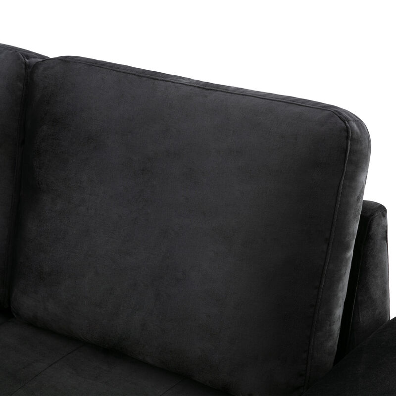 Merax L-Shape Corner Couch Sofa Bed with Storage Ottoman