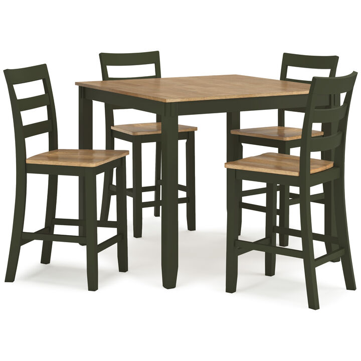 Gesthaven Green 5-Piece Counter Height Dining Set