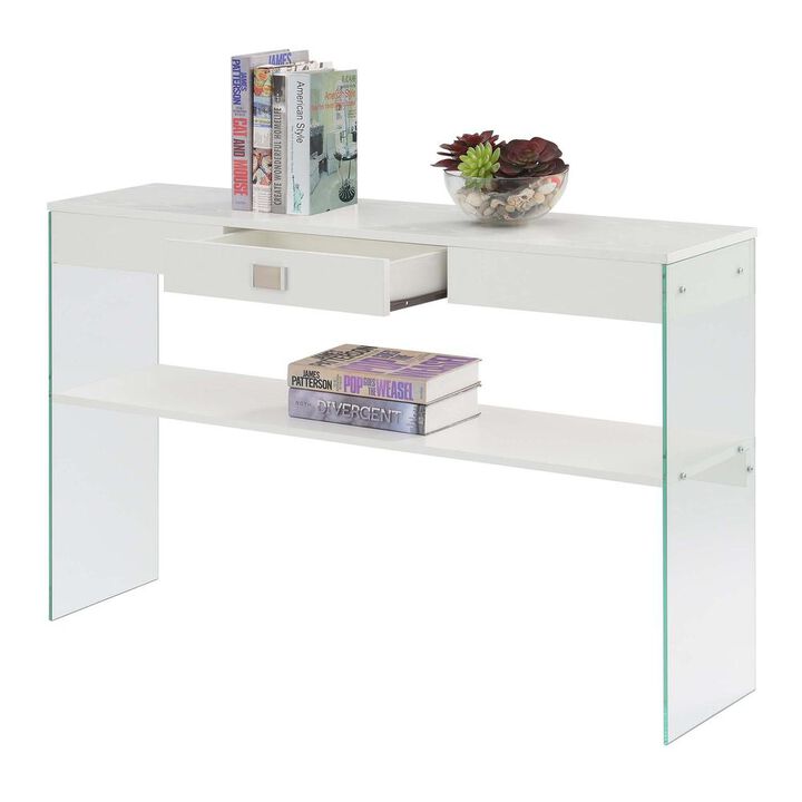 Convenience Concepts Soho 1 Drawer Console Table, White