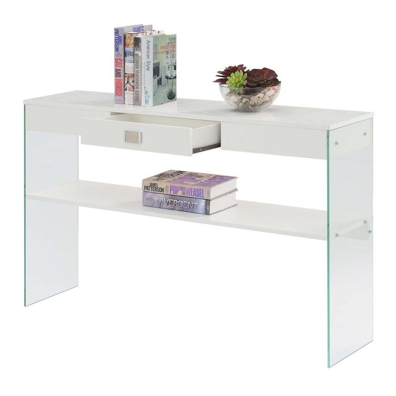 Convenience Concepts Soho 1 Drawer Console Table, White